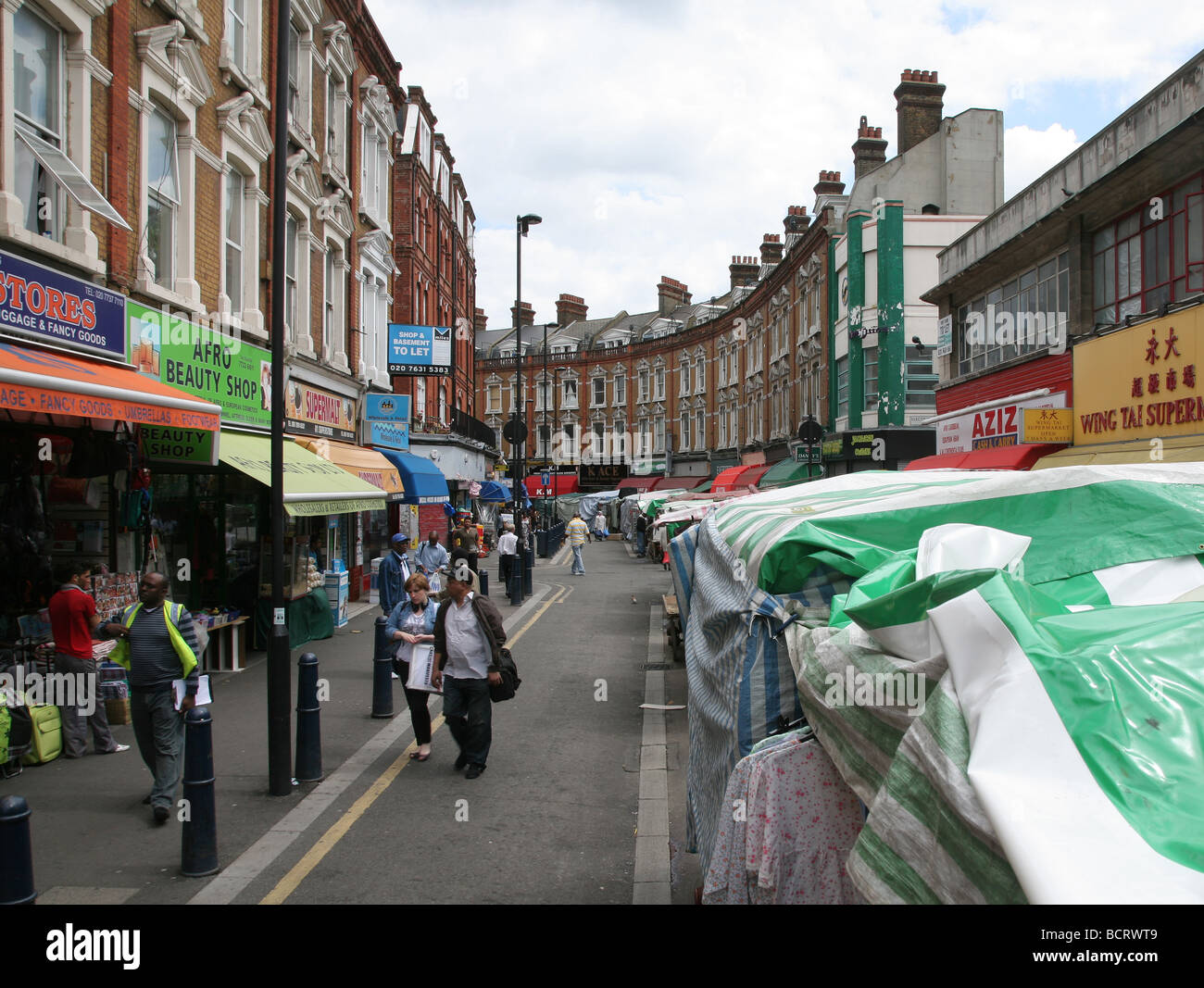Marché de Brixton, dans le sud de Londres, UK Banque D'Images