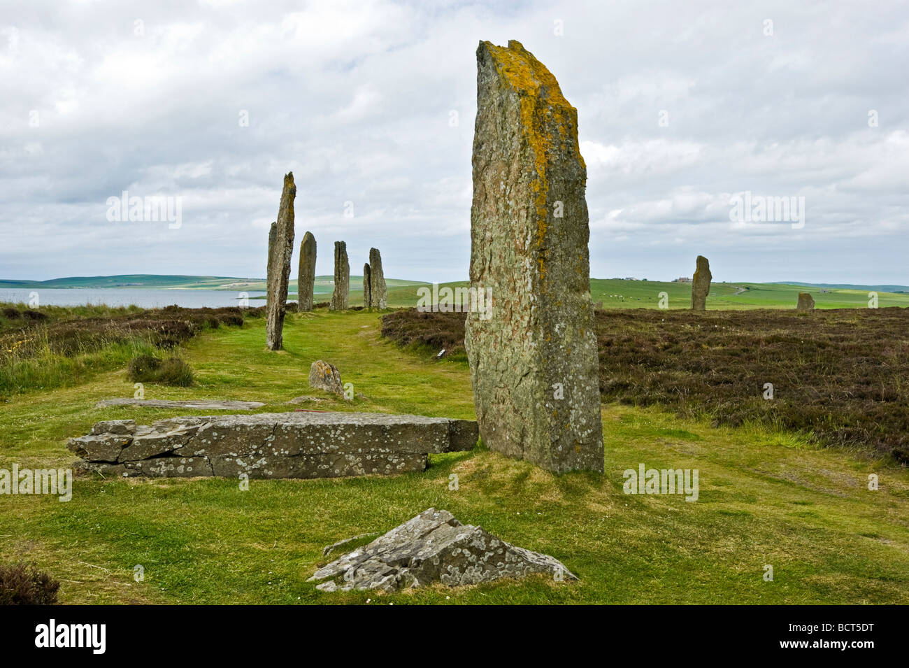 L'anneau de pierres sur Shetlands Orcades en Écosse continentale Banque D'Images