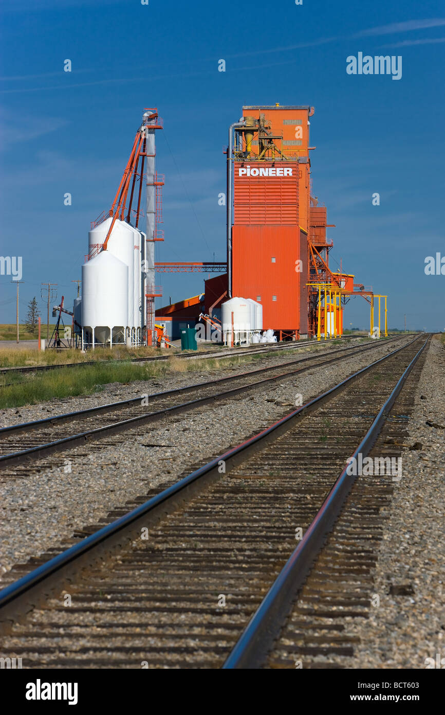 Pioneer Grain Silo à Vulcan, Alberta, Canada Banque D'Images