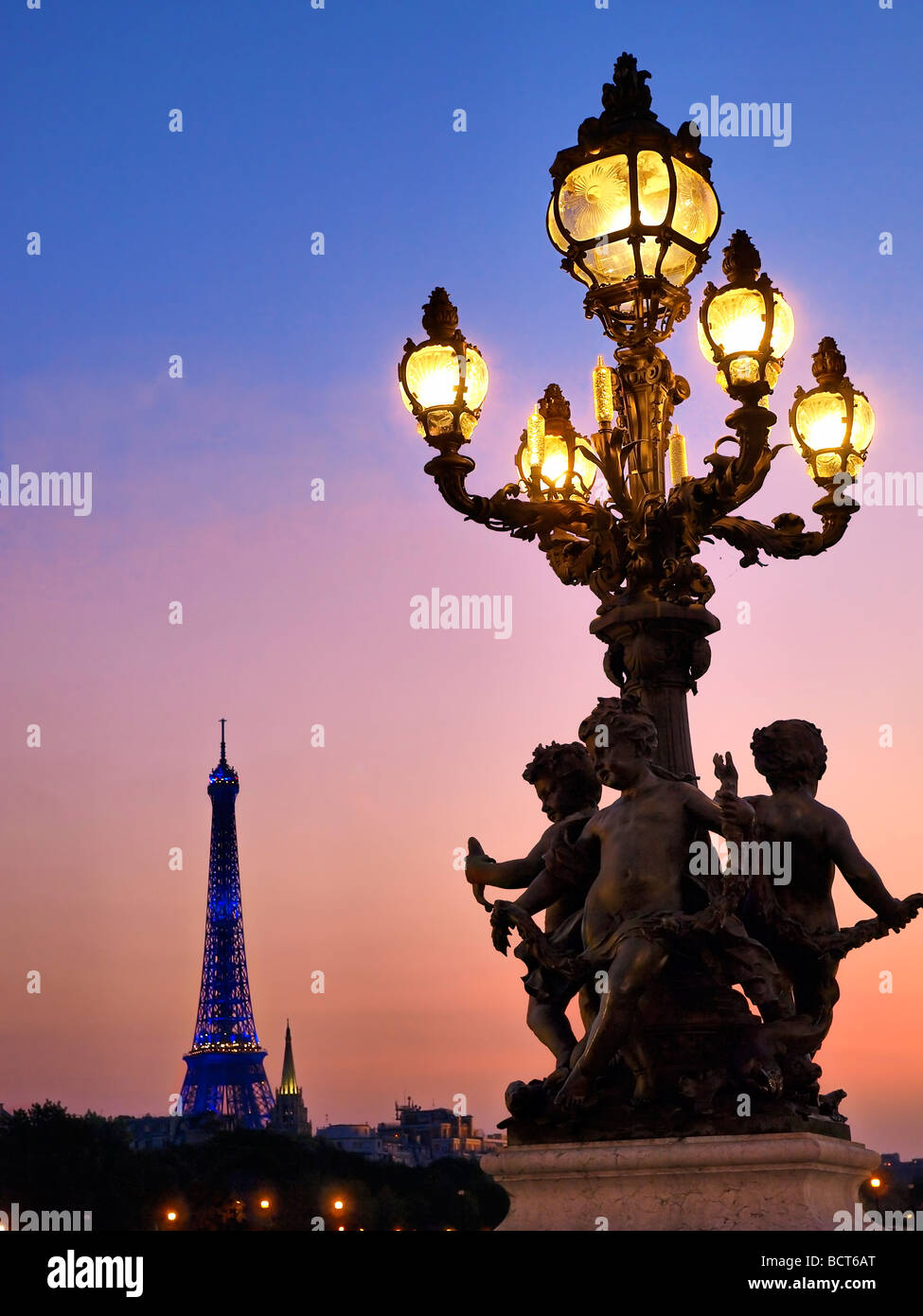 Pont Alexandre III, Paris, France. Banque D'Images