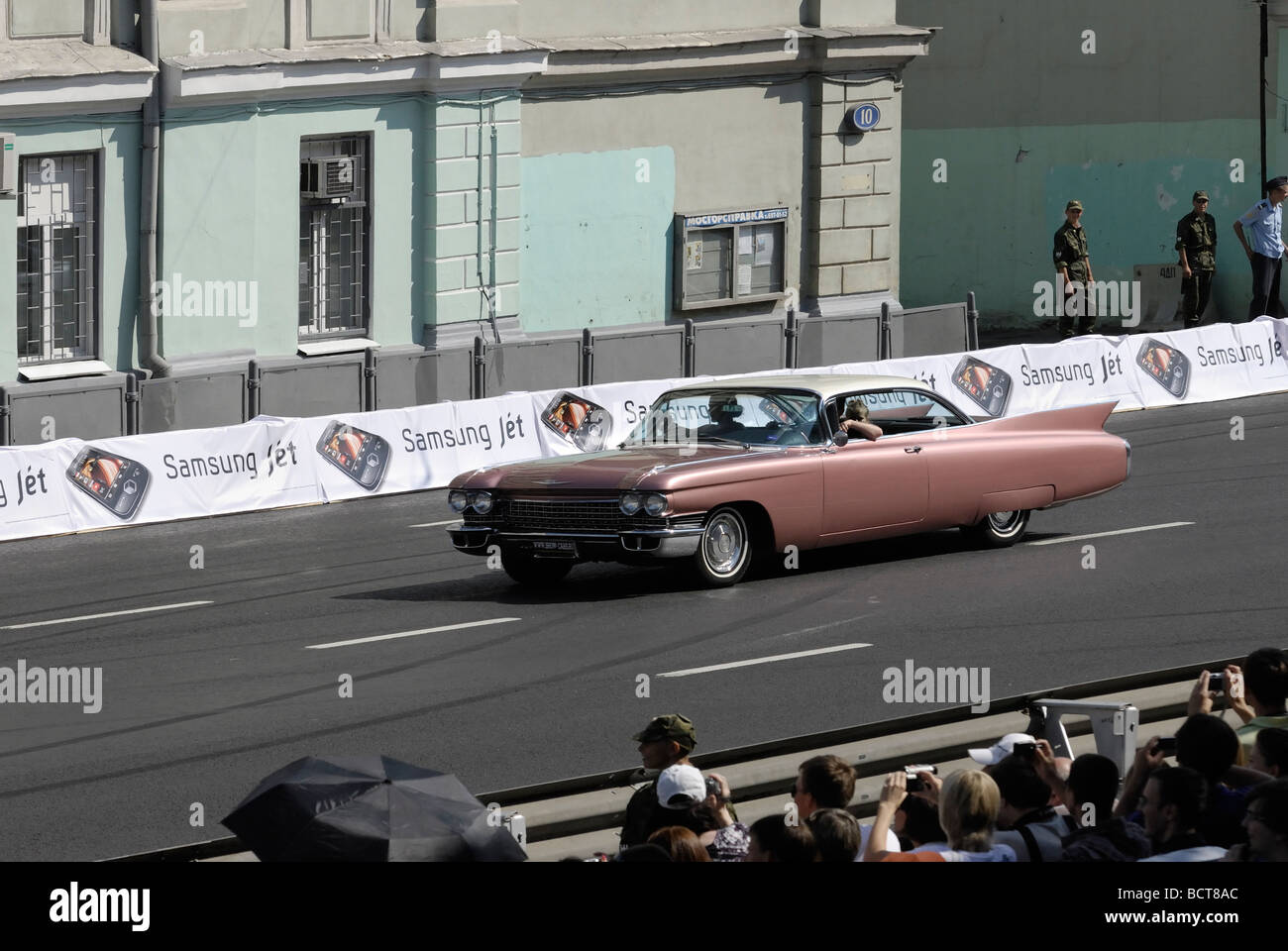 Sur voiture rétro rue de Moscou pendant Formula1 spectacle 19 juillet 2009 Banque D'Images