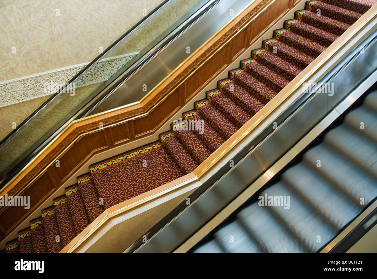 Escalier et Escalator Las Vegas NEVADA USA Banque D'Images