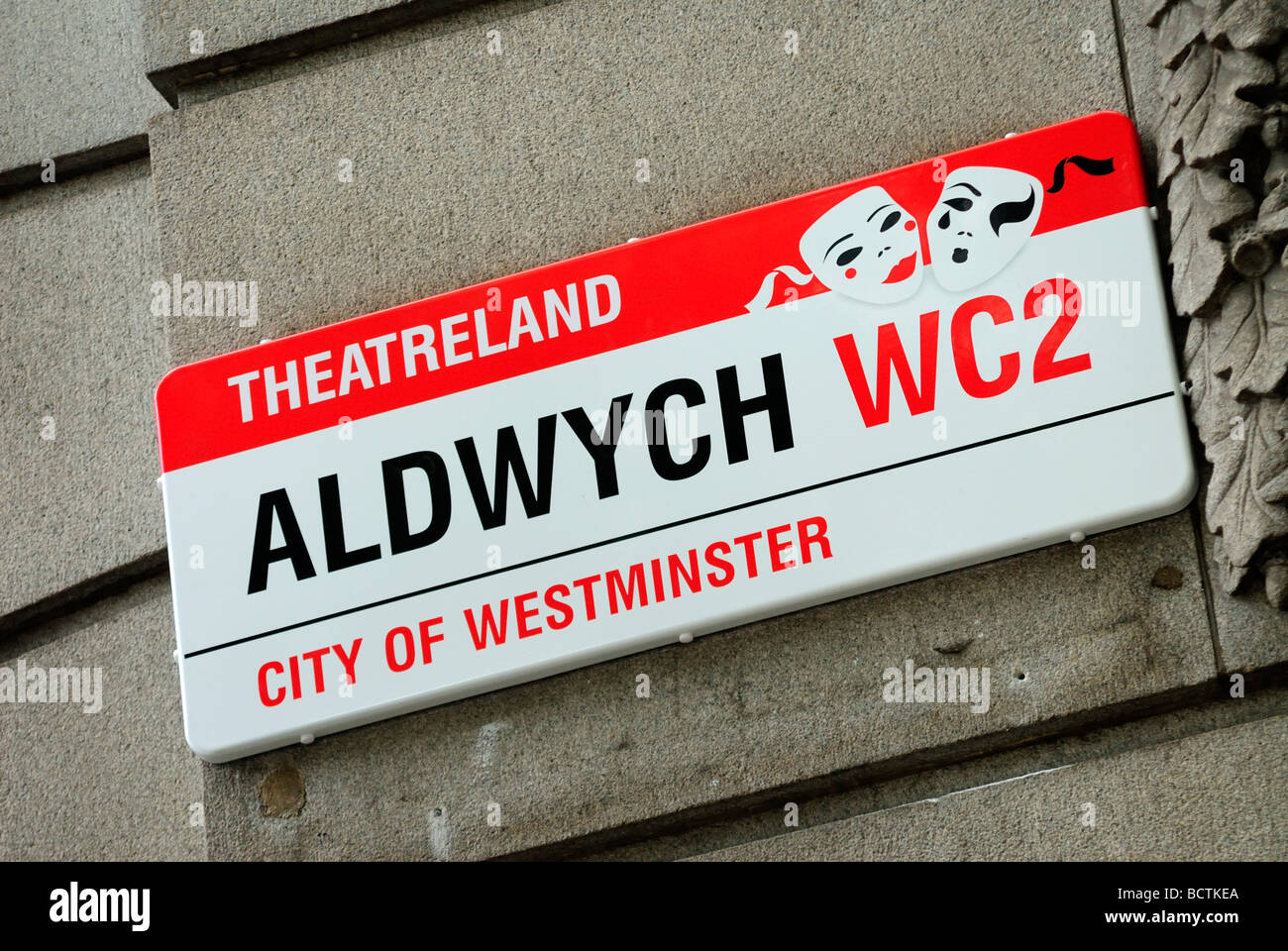 Aldwych Street Sign Londres, Angleterre Grande-Bretagne juillet 09 Banque D'Images