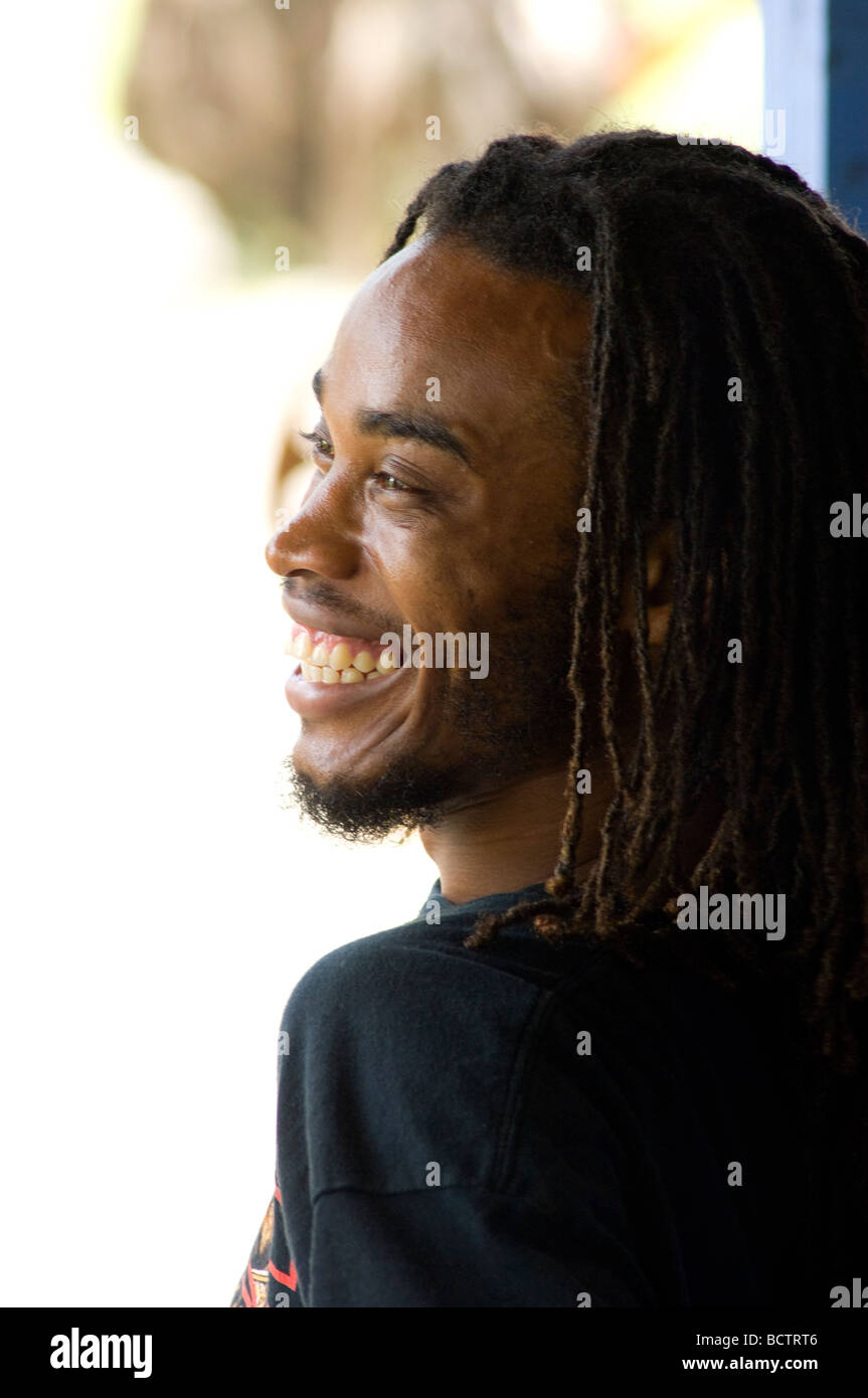 Jamaican man Smiling Banque D'Images