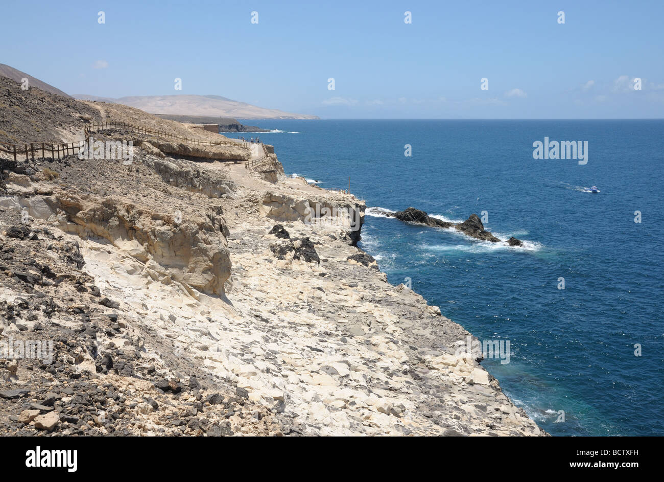 Village de pêcheurs de la côte près de Ajuy, Fuerteventura, Espagne île des Canaries Banque D'Images
