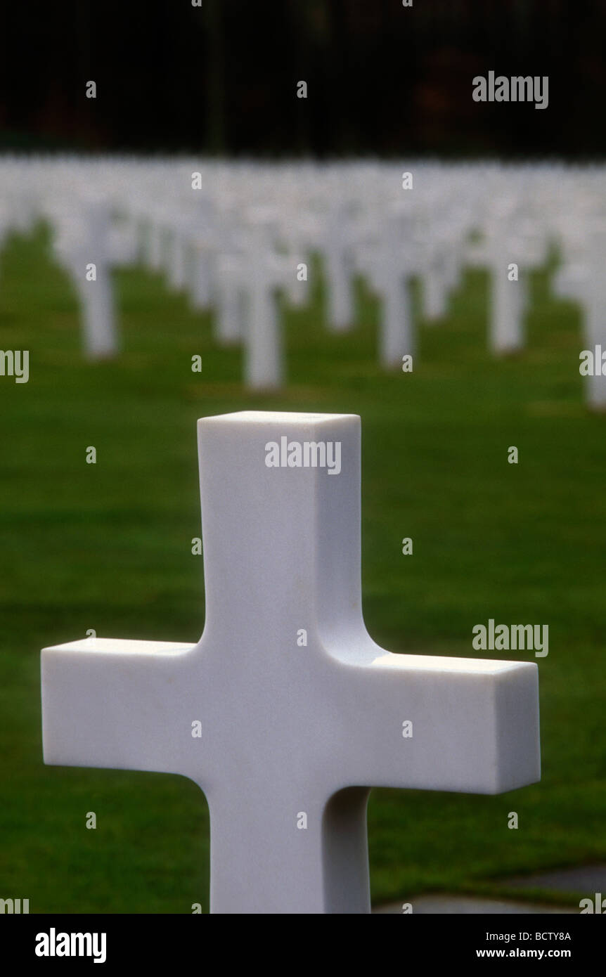 Cimetière militaire américain à Hamm Luxembourg Banque D'Images