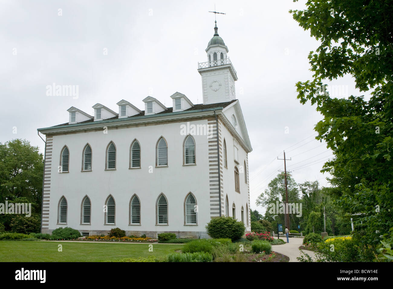 Temple de Kirtland en Ohio, première église mormone jamais construit 1836 Banque D'Images