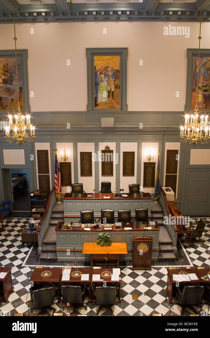 Chambre des représentants dans les Hall, State Capitol, Dover, New York City, USA Banque D'Images