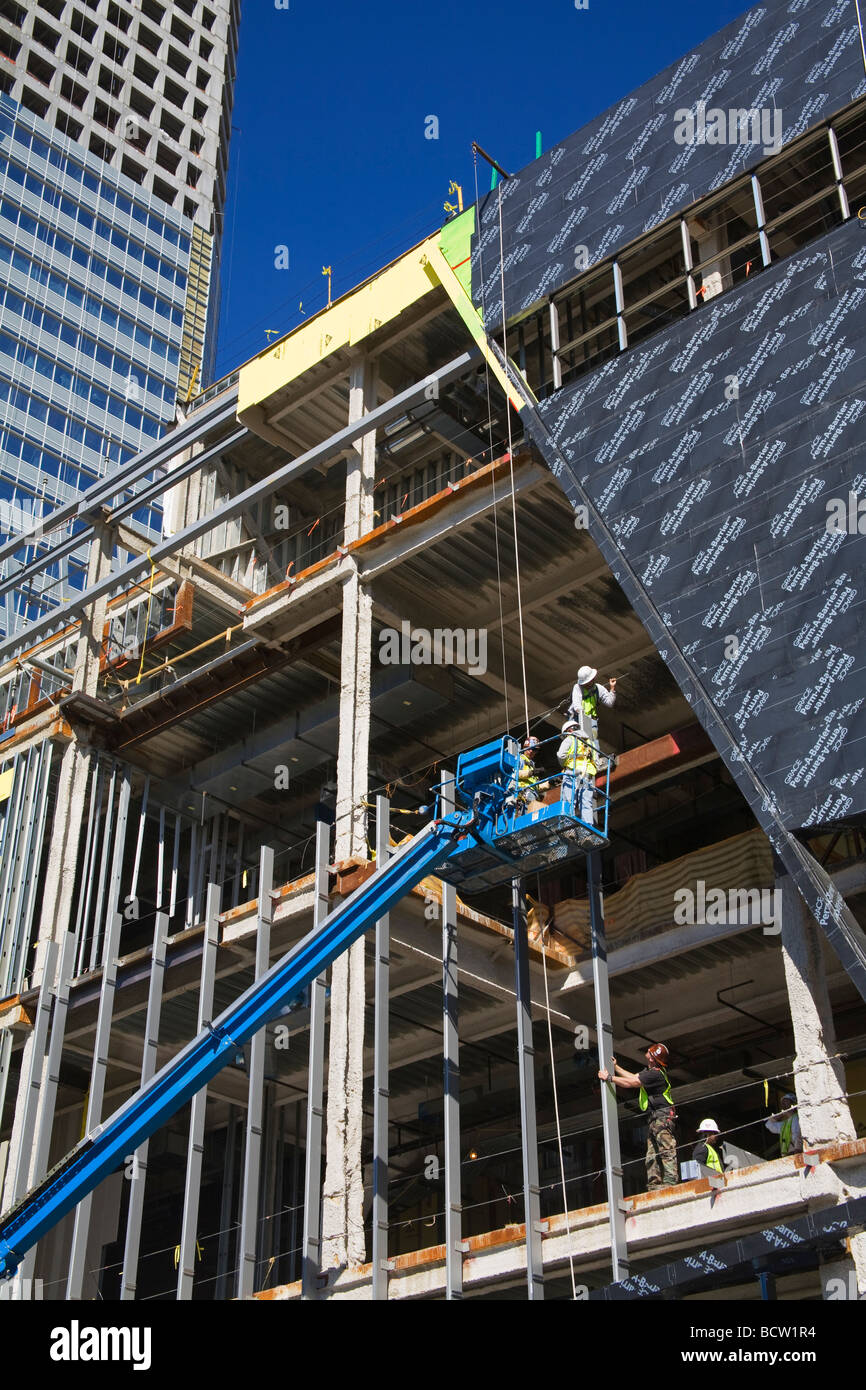La construction, Charlotte, North Carolina, USA Banque D'Images