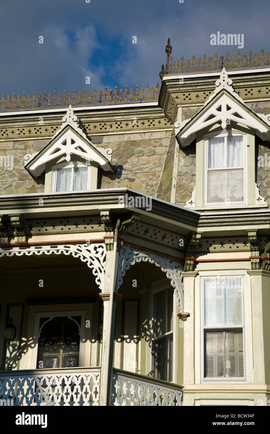 L'architecture victorienne, Cape May, New Jersey, USA Banque D'Images