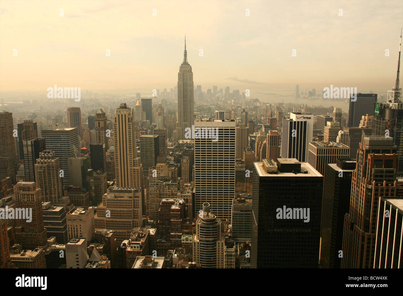 Vue sur New York du Centre Rockefella Banque D'Images