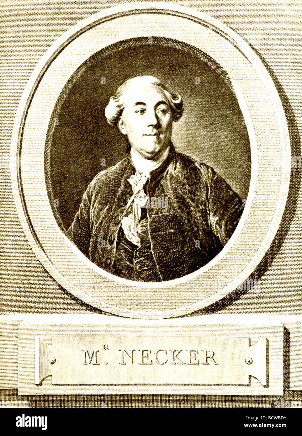 Jacques Necker (1732-1804) était un banquier et financier. Banque D'Images