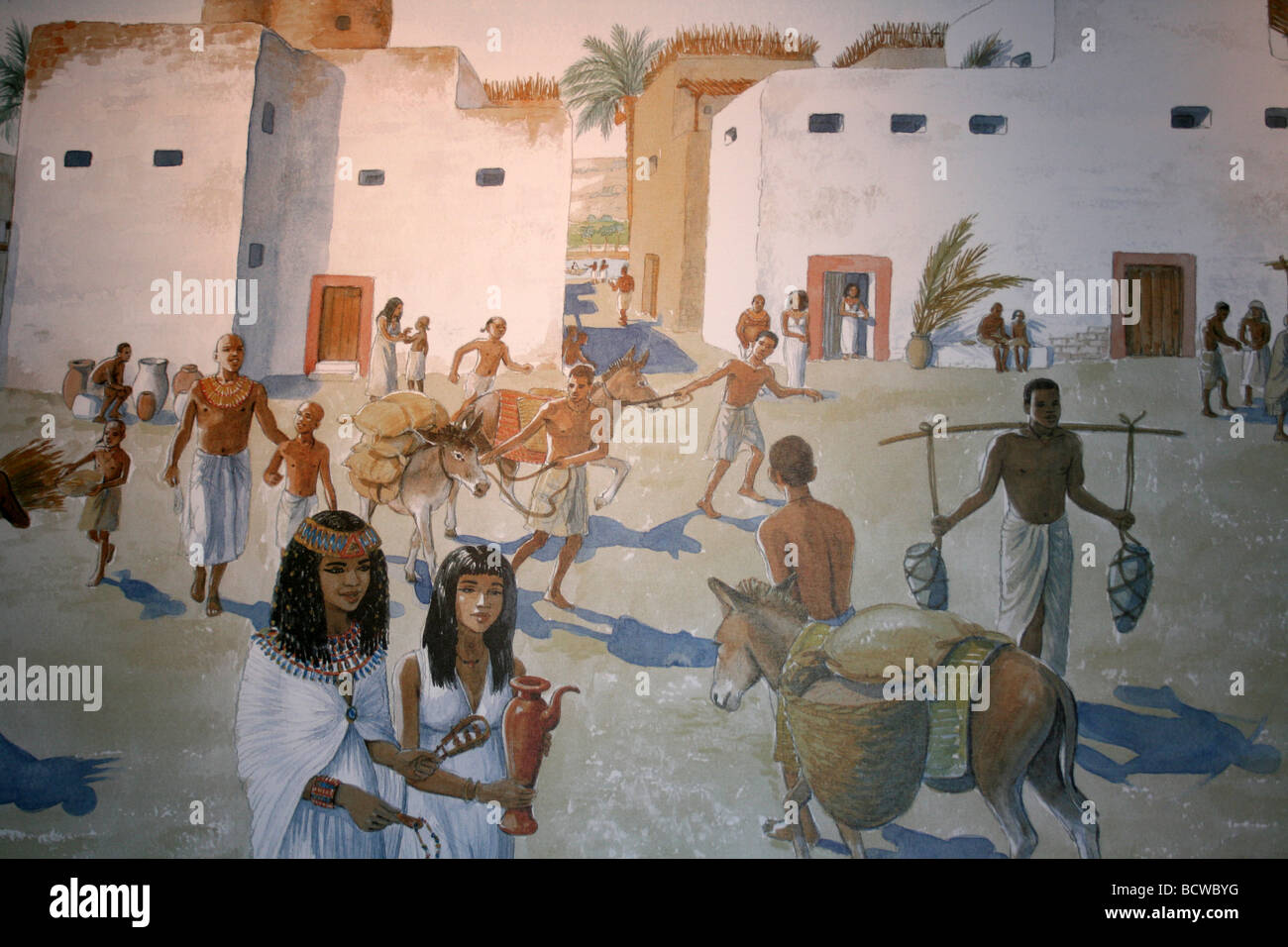 Scènes de la vie égyptienne Banque D'Images