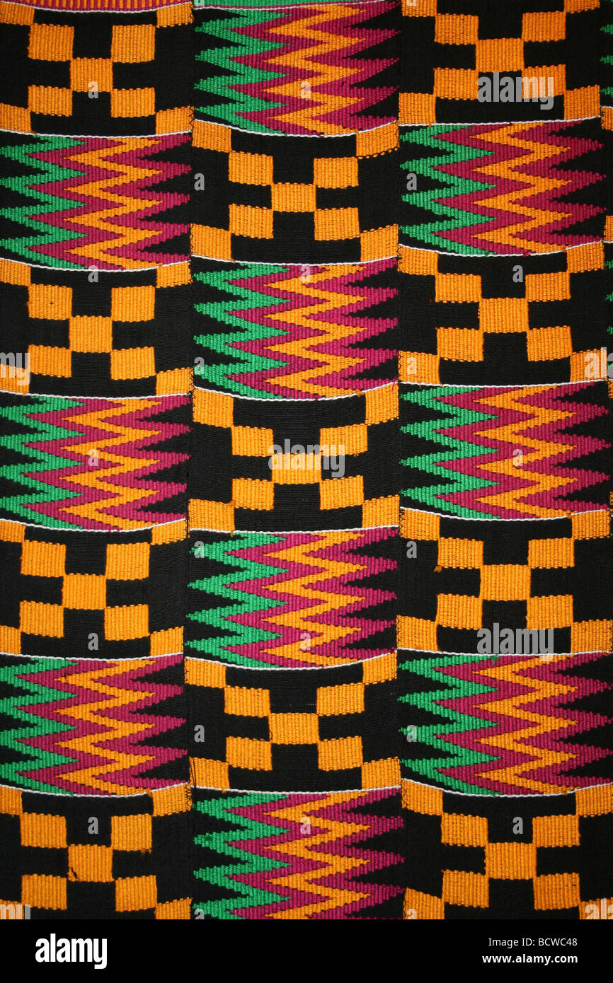 Tissu de Kente Ghana, Afrique de l'Ouest Banque D'Images