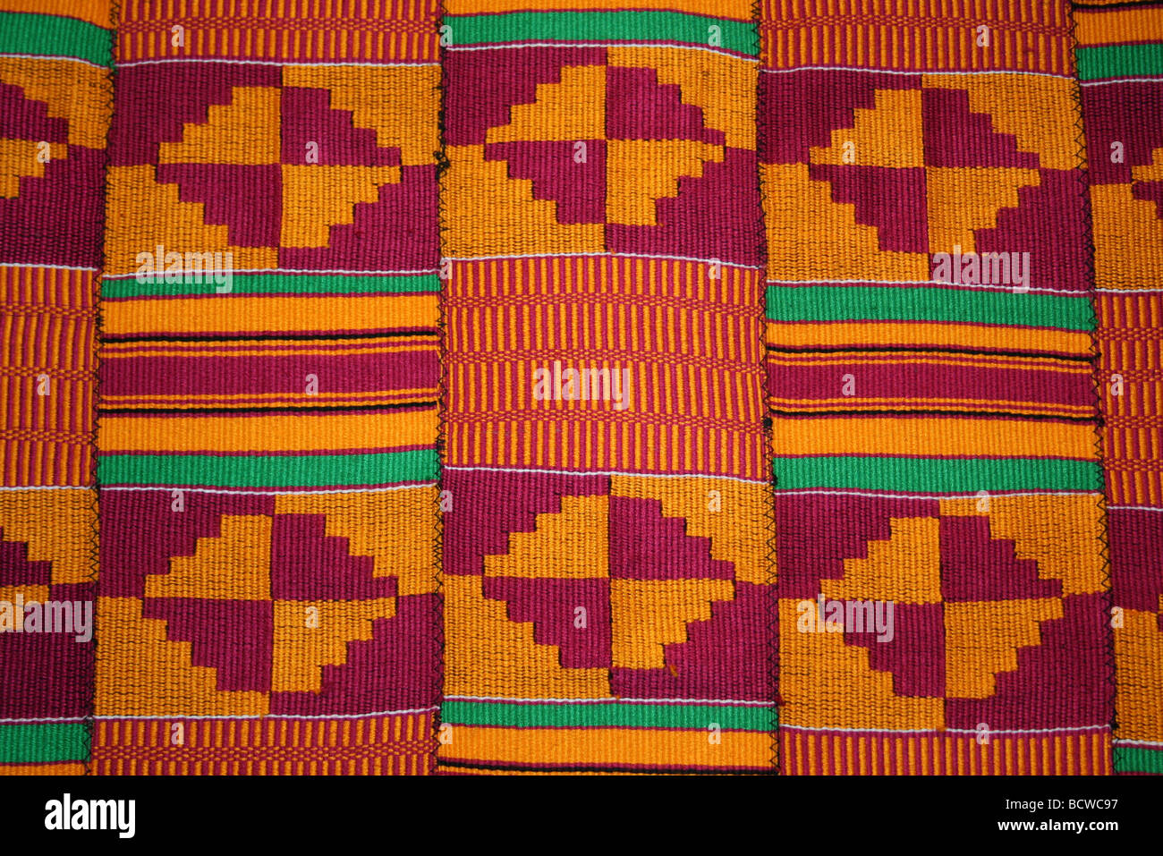 Tissu de Kente Ghana, Afrique de l'Ouest Banque D'Images