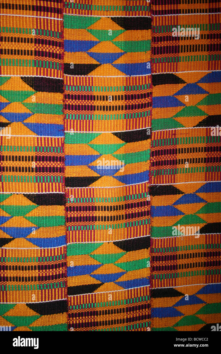 Tissu de Kente Ghana, Afrique de l'Ouest Banque D'Images