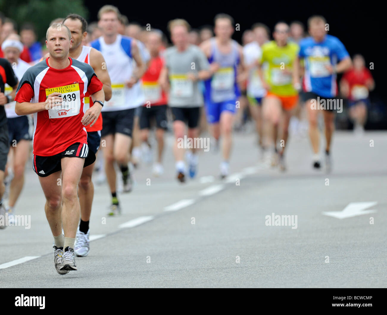 Demi-marathon de Stuttgart, Bade-Wurtemberg, Allemagne, Europe Banque D'Images