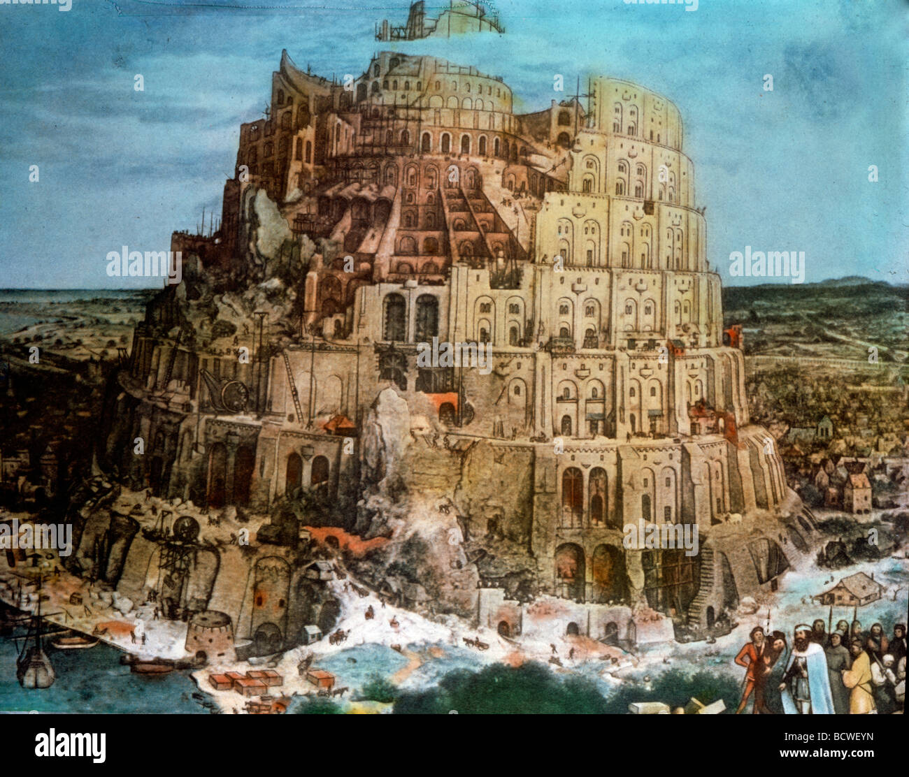 Tour de Babel par Pieter Bruegel l'Ancien, huile sur panneau de bois, vers 1563, 1525-1569, l'Autriche, Vienne, Kunsthistorisches Museum Banque D'Images