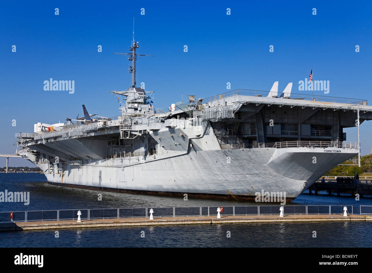 En porte-avions porte-avions USS Yorktown rivière Patriot's Point Naval Maritime Museum Charleston en Caroline du Sud USA Banque D'Images