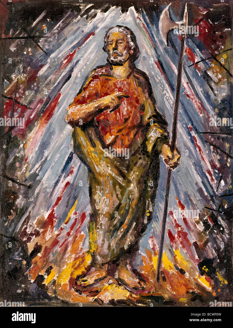 Saint Matthias par Vladimir Mazuranic, b.1910 Banque D'Images