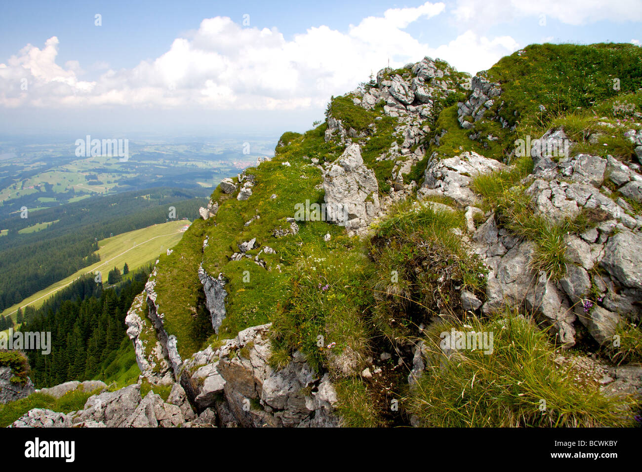 Vue de l'Gruenten, Bavière, Allemagne Banque D'Images