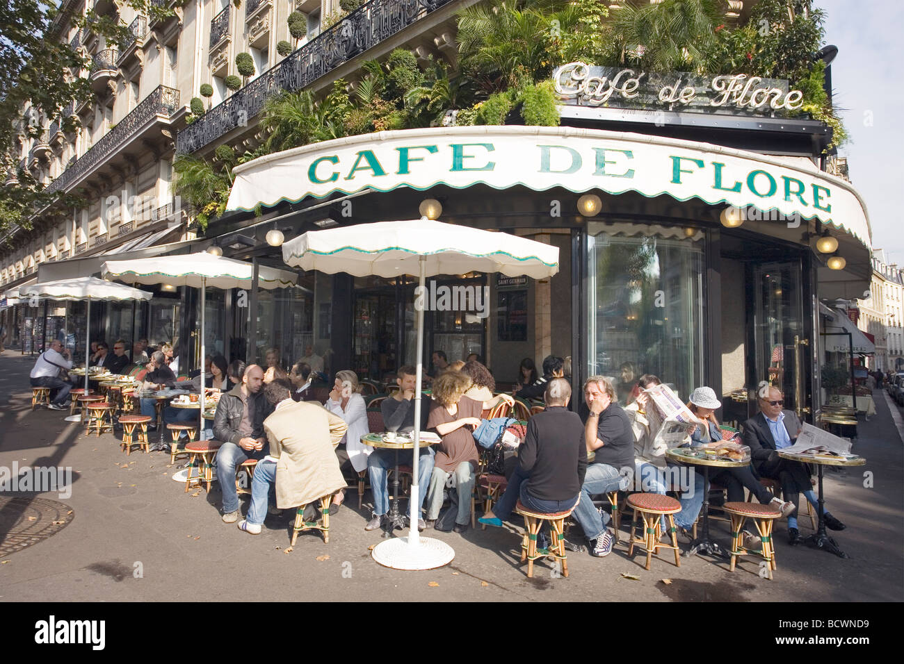 Café de Flore, Paris, France Banque D'Images