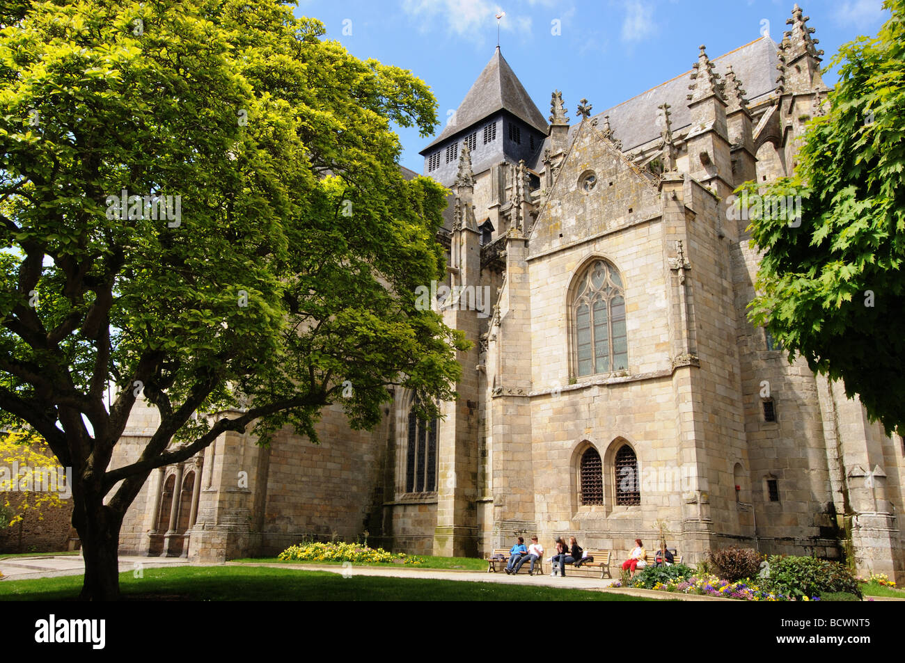 L'église de Saint-Malo à Dinan en Bretagne, France Banque D'Images