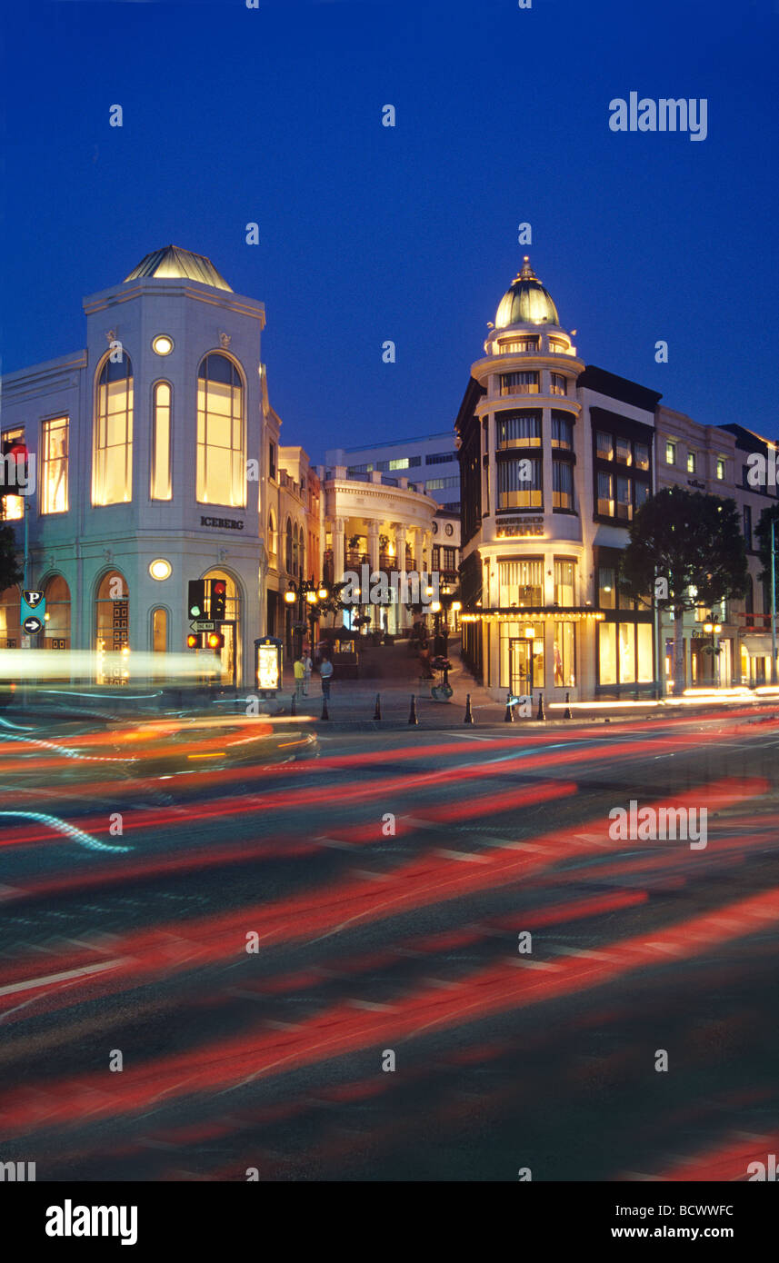 Via Rodeo et Rodeo Drive à Beverly Hills Banque D'Images