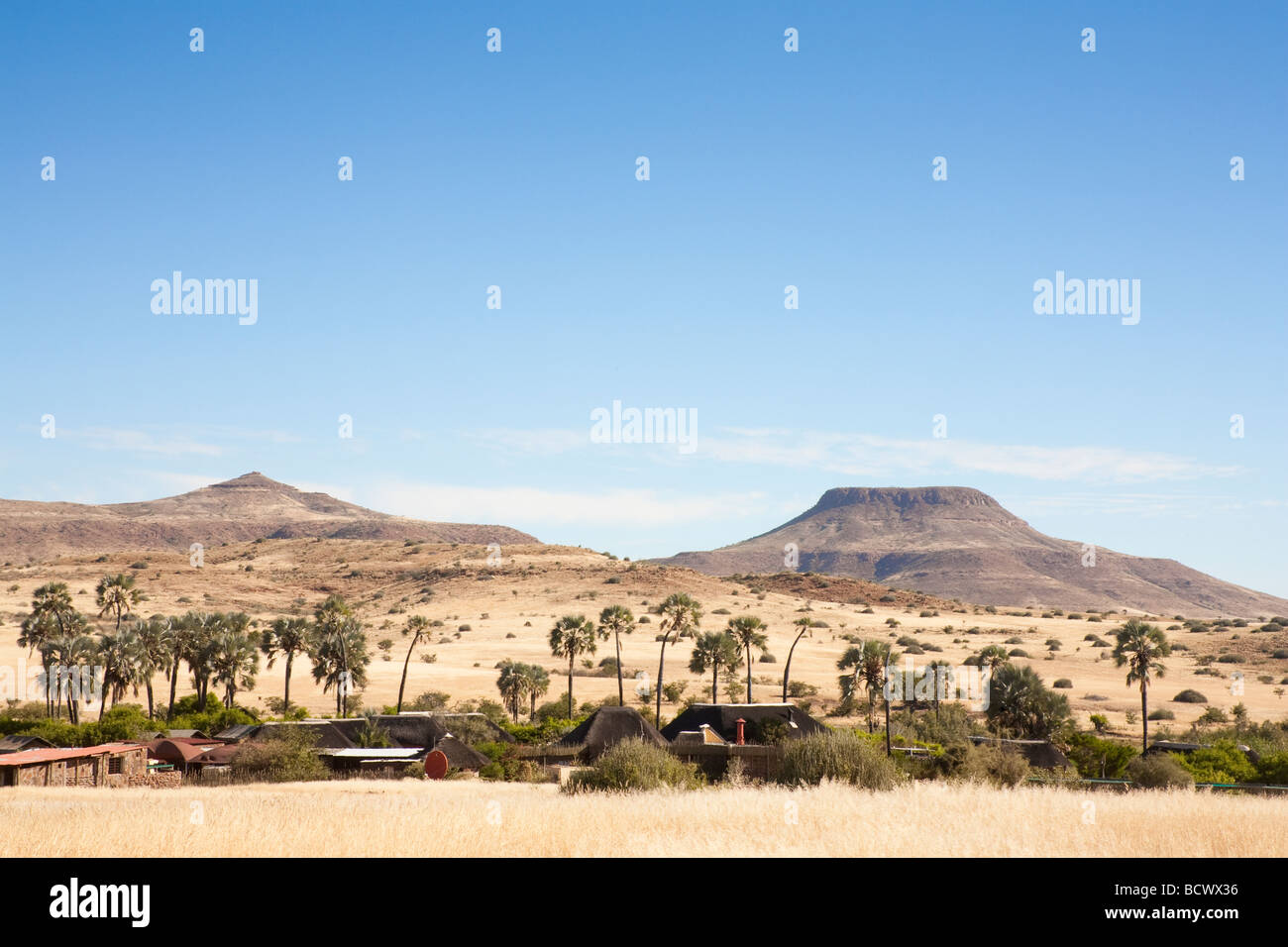 La région de Kunene Namibie Palmwag Lodge Banque D'Images