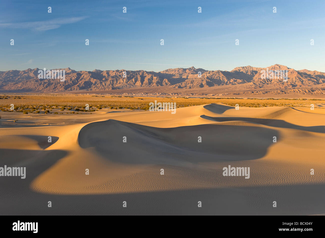 USA Californie Death Valley National Park Télévision Mesquite Sand Dunes Banque D'Images