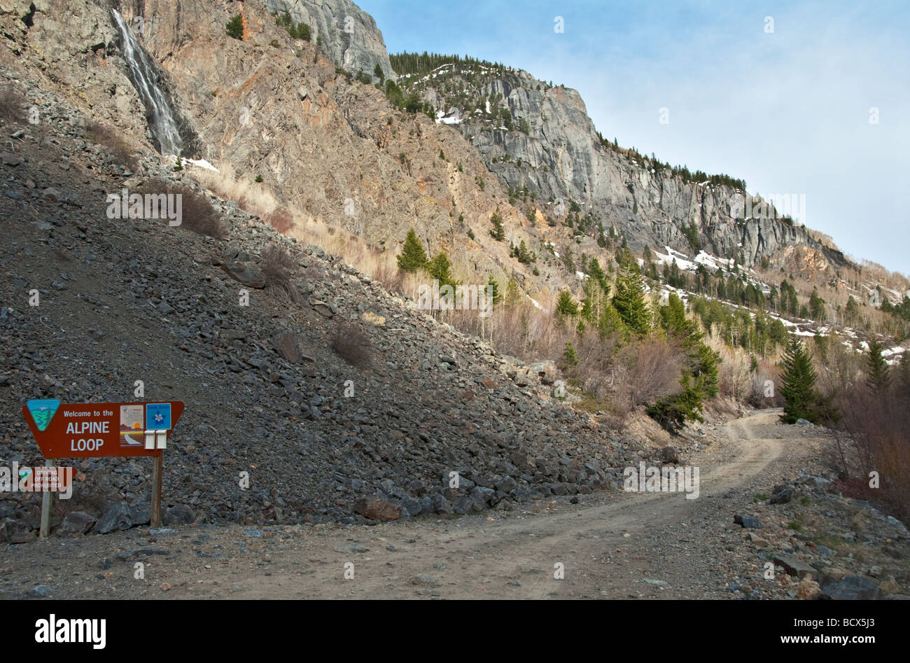 Colorado Million Dollar l'Autoroute Près de Ouray Ingénieur turnoff boucle Alpine Mountain Road quatre roues motrices Banque D'Images
