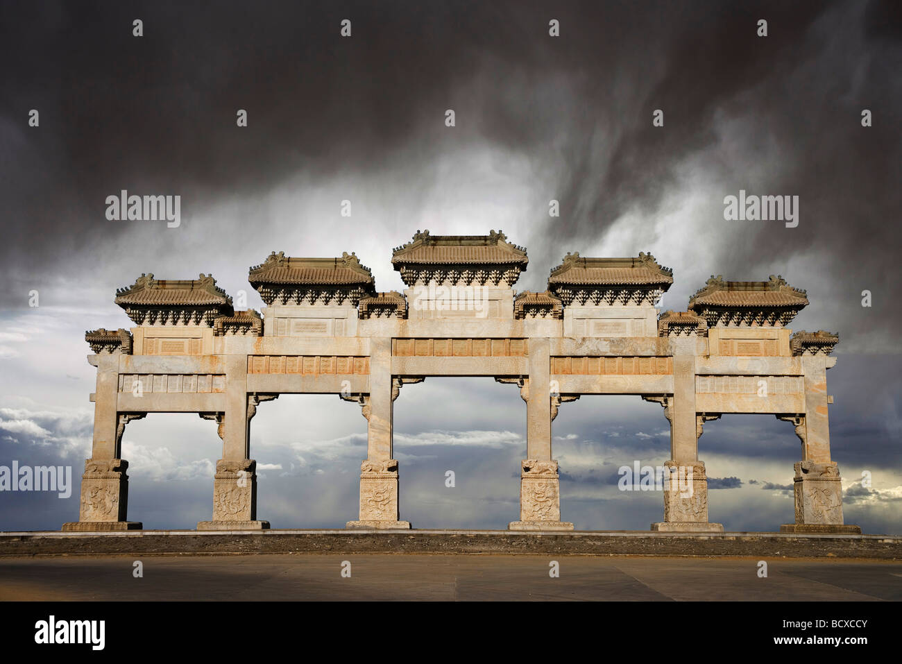 Tombes Qing de l'Est, province de Hebei, Chine Banque D'Images