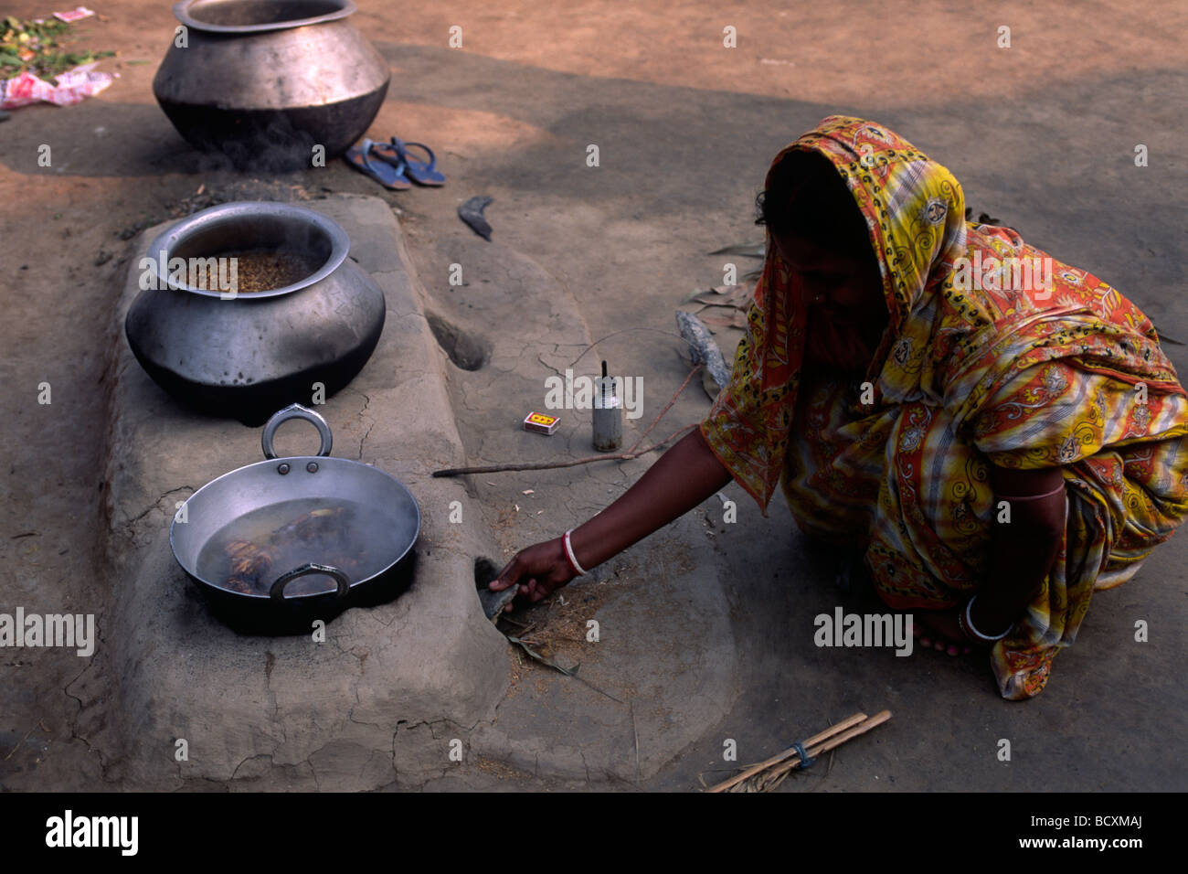 Inde, Bengale occidental, Sunderbans, cuisine indienne Banque D'Images