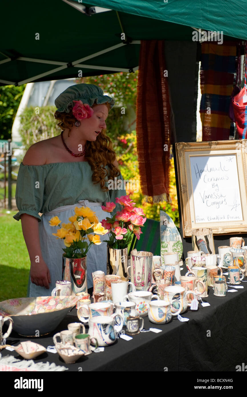 Vanessa Conyers stalle de marché de céramique Banque D'Images