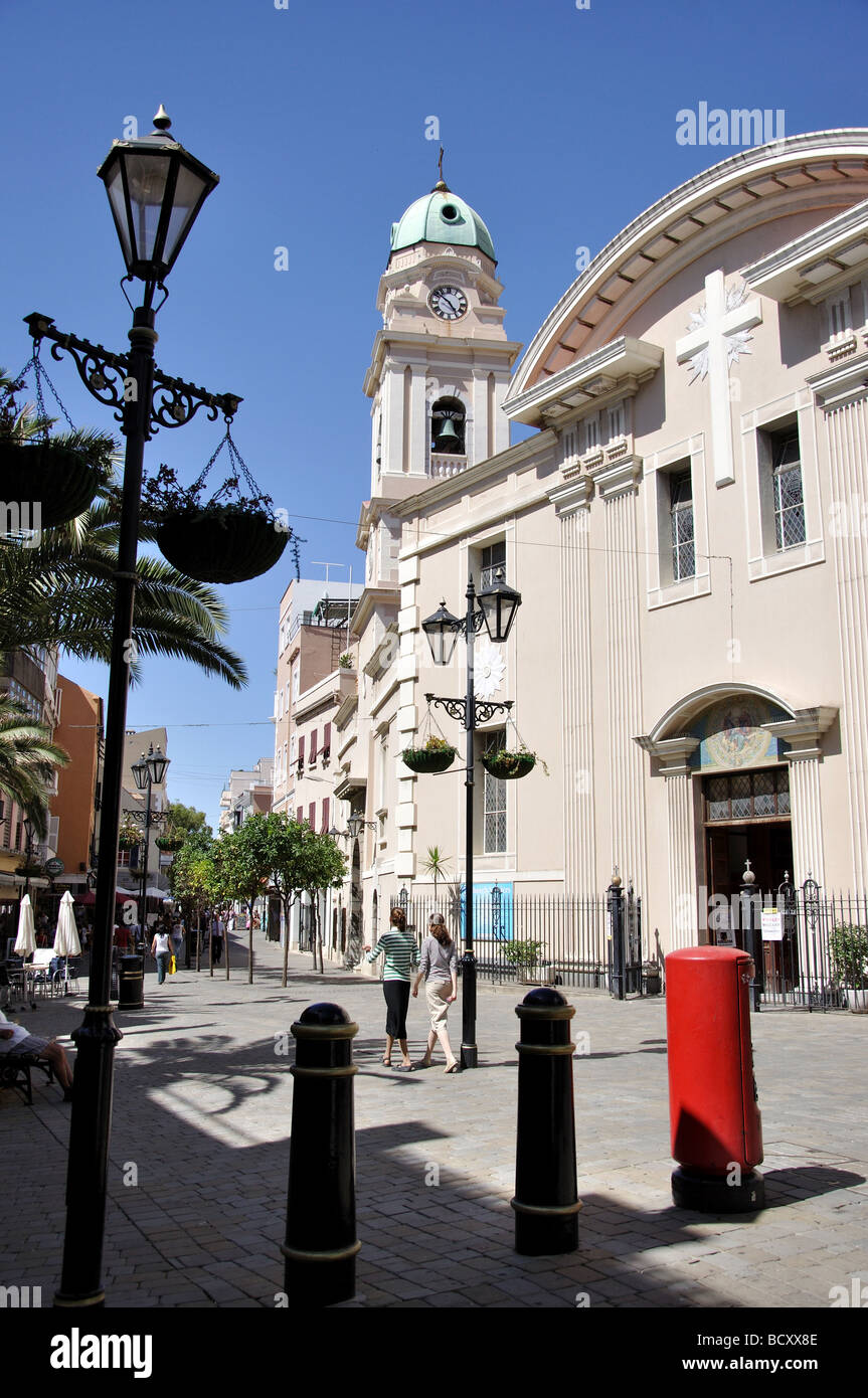 Cathédrale de St.Mary l couronné, Rue Principale, La ville de Gibraltar, Gibraltar Banque D'Images