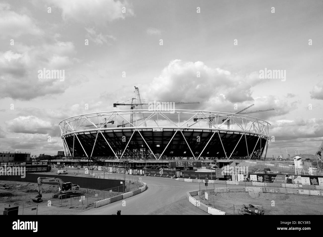 Le stade olympique de Londres 2012 en construction Mai 2009 Banque D'Images
