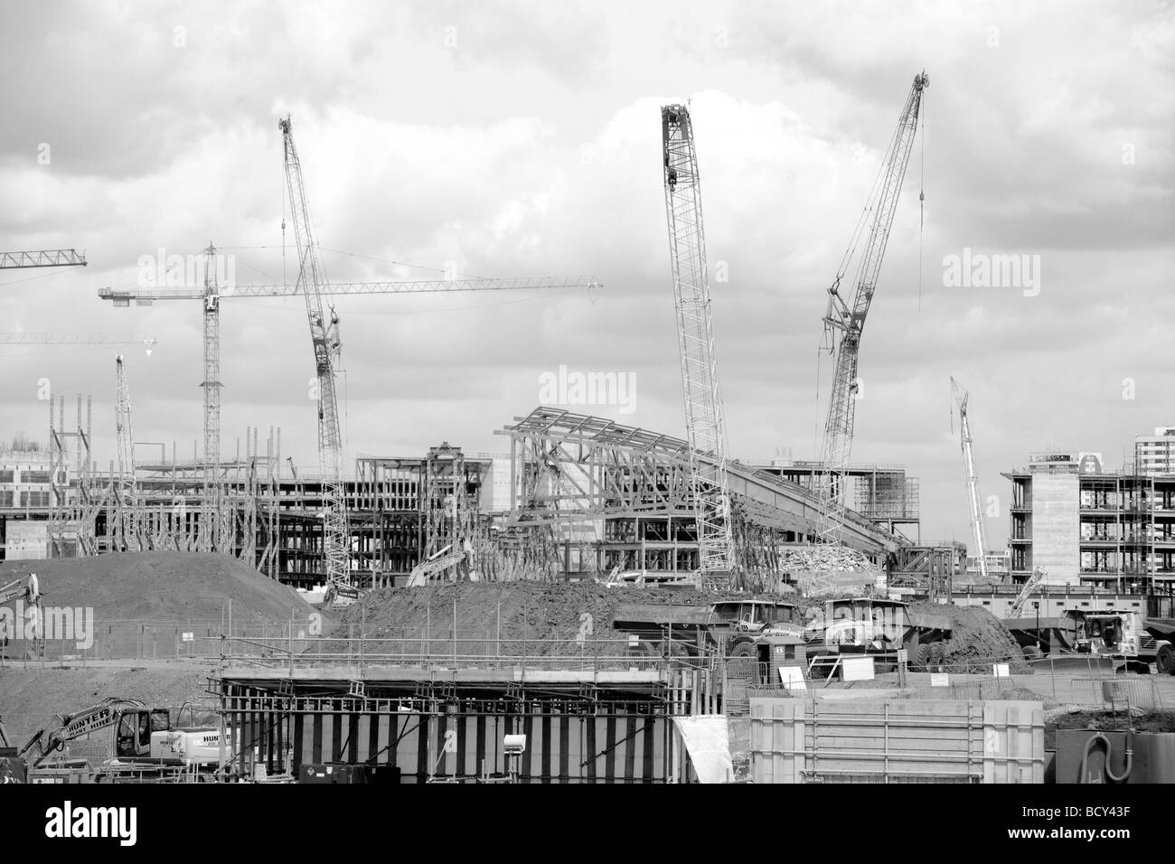 Le stade olympique de Londres 2012 en construction Mai 2009 Banque D'Images