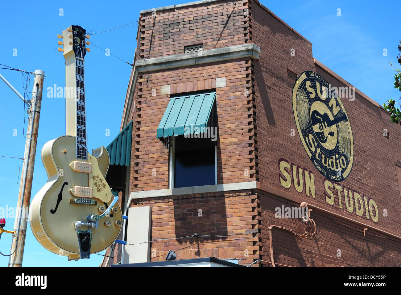 Tennessee Memphis Sun Studio exterior où Elvis Presley a enregistré parmi beaucoup d'autres Banque D'Images