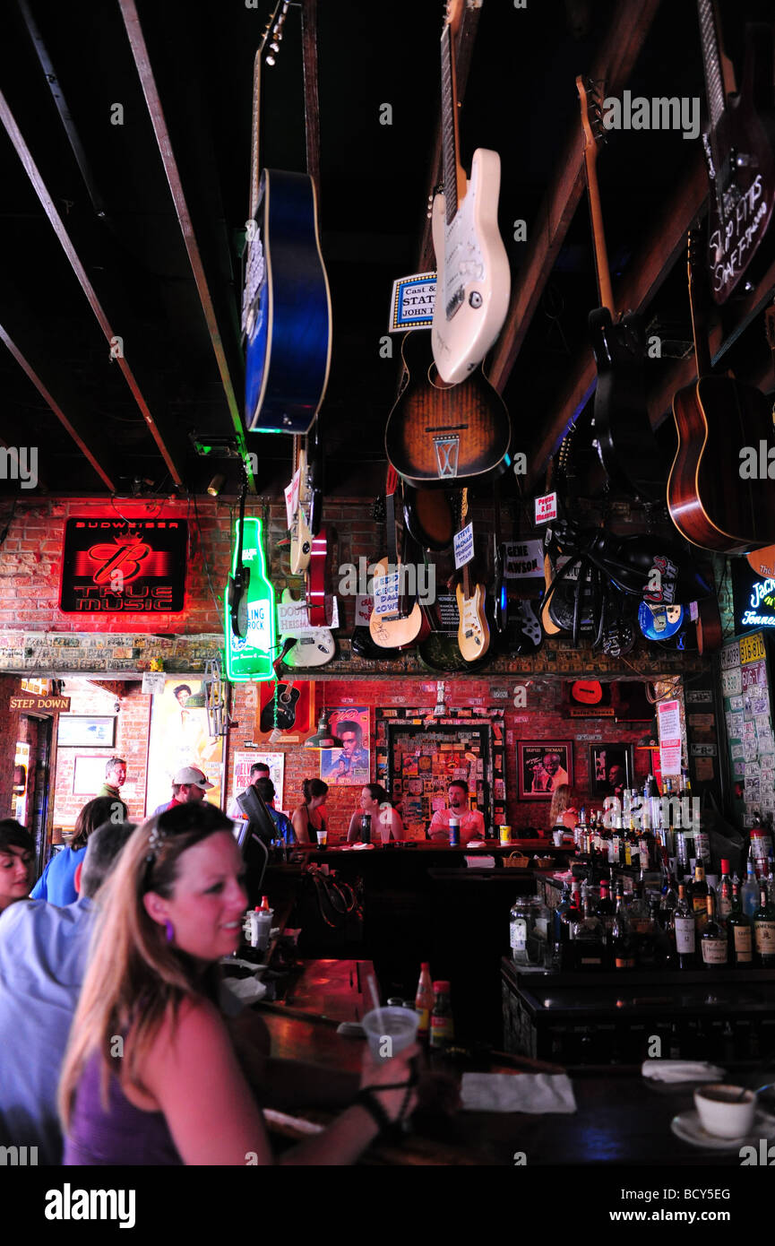 Tennessee Memphis Beale Street Rum Boogie Café bar Banque D'Images