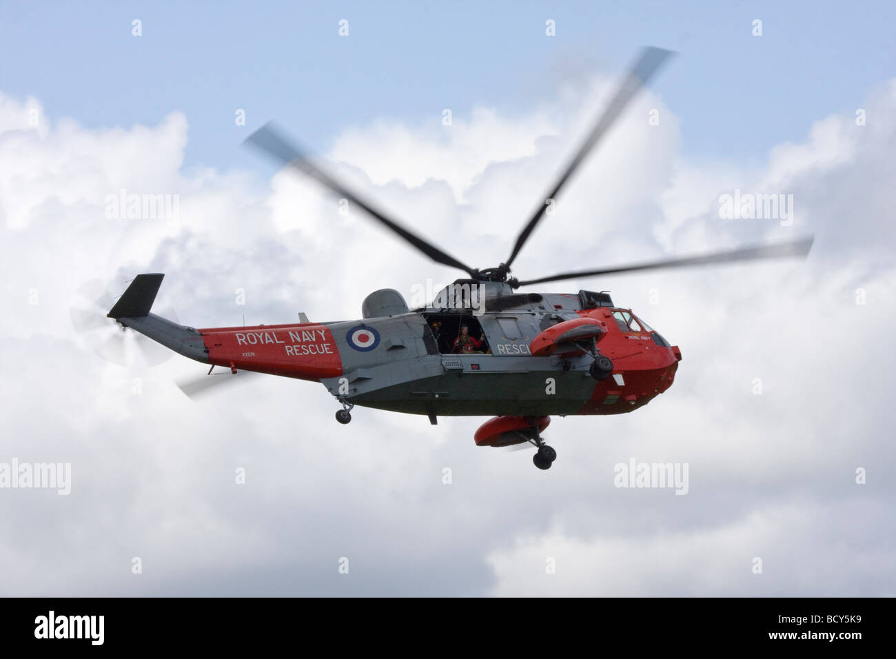 Sea King de la Marine royale HU Mk5 d'hélicoptères de recherche et de sauvetage Banque D'Images