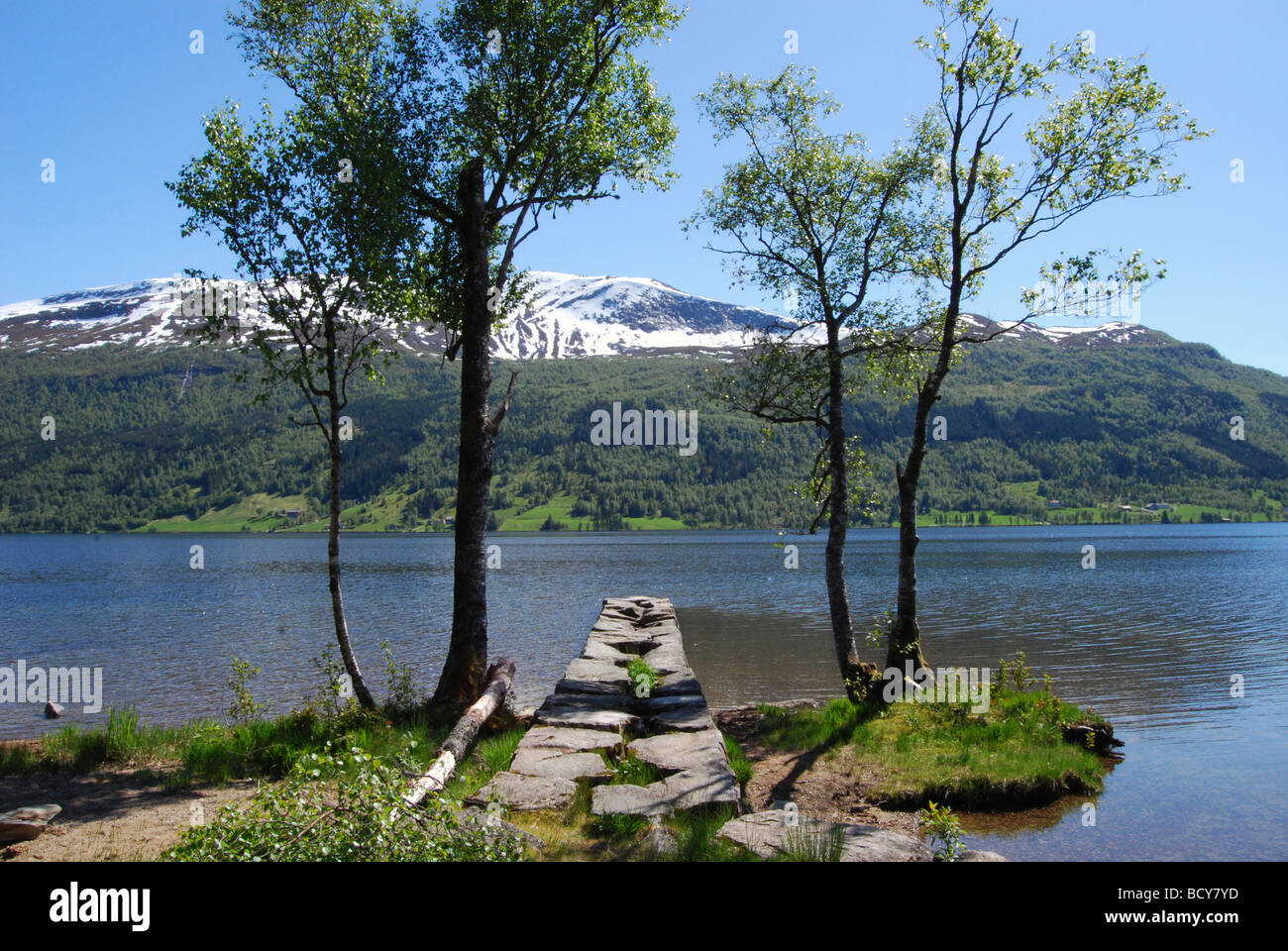 Jølstravatnet, comté de Sogn og Fjordane, Norvège Banque D'Images