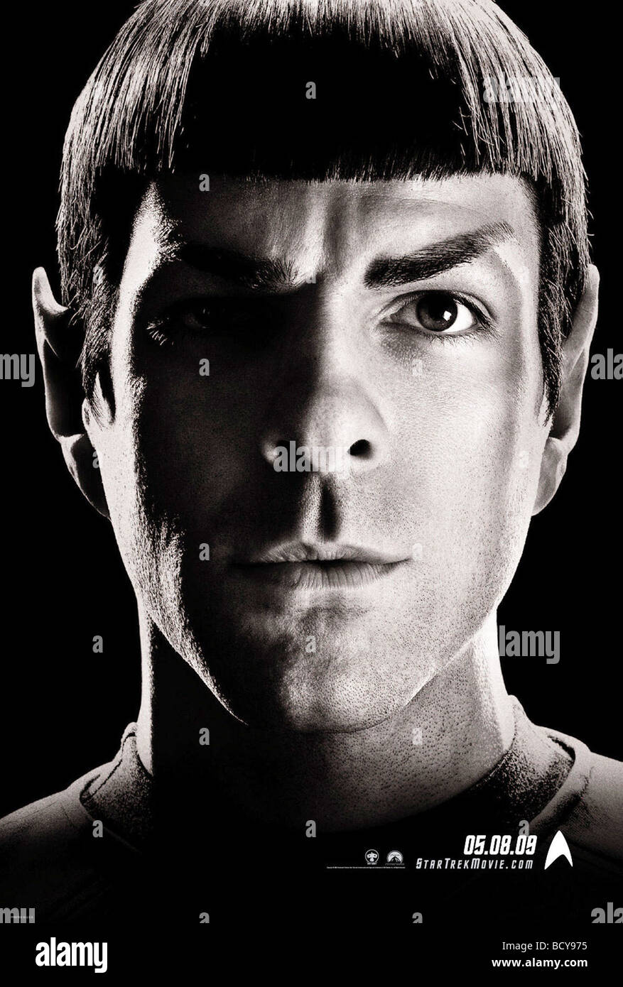 Star Trek Année : 2009 Réalisateur : J.J. Abrams Zachary Quinto Character poster Banque D'Images