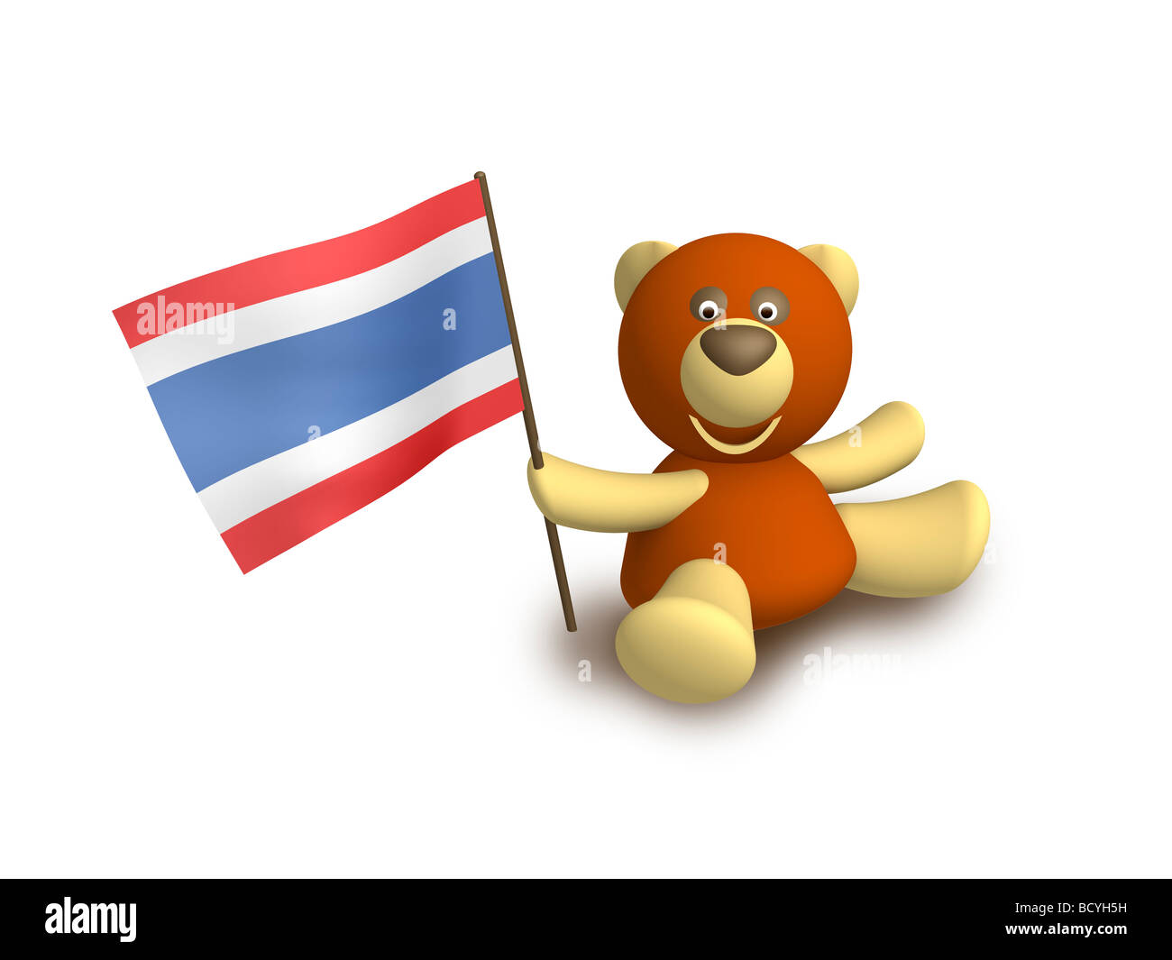 drapeau de la Thaïlande Banque D'Images