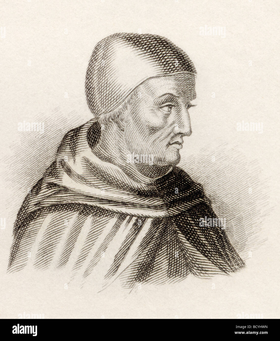 Albertus Magnus, c. 1200 – 1280, alias Saint Albert le Grand ou Albert de Cologne. Frère dominicain allemand, philosophe, scientifique et évêque Banque D'Images