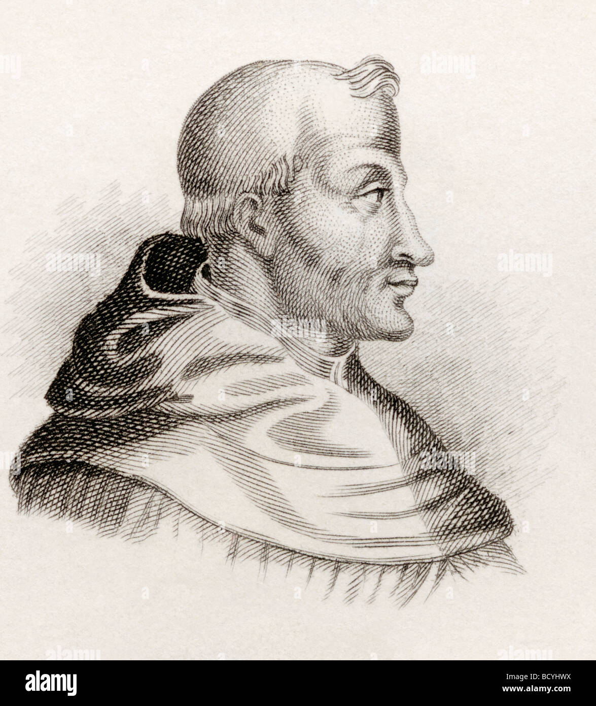 Saint Thomas d'Aquin alias Thomas d'Aquin ou Aquino, Docteur Angelicus ou Docteur communis, c.1225 - 1274. Banque D'Images