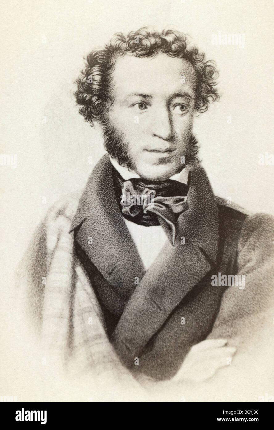 Alexandre Sergueïevitch Pouchkine, 1799 -1837. Poète russe. Banque D'Images