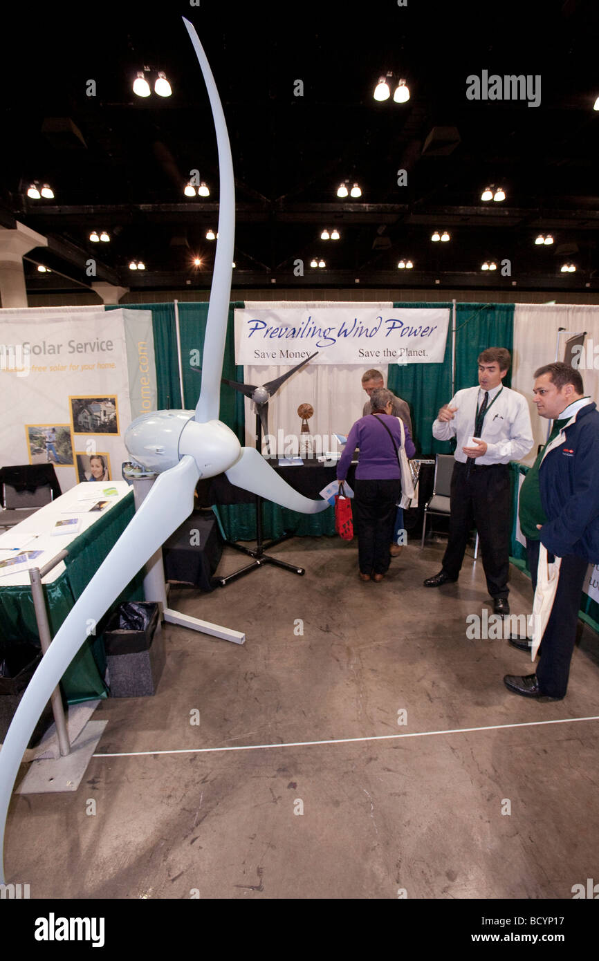 Éoliennes, Go Green Expo, le 24 janvier 2009, Los Angeles Convention Center Banque D'Images