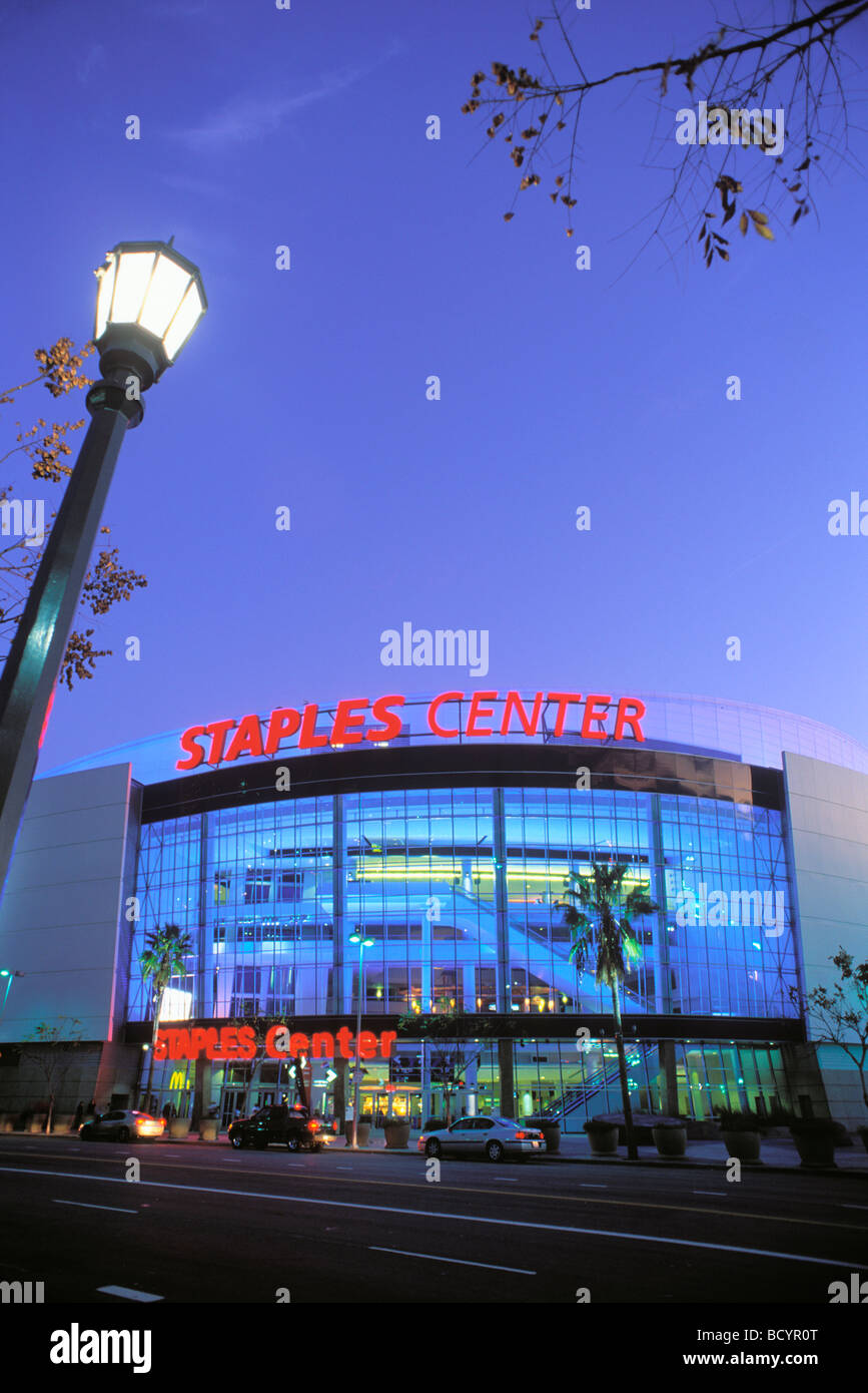 Staples Center, du centre-ville de Los Angeles, Californie (LA) Banque D'Images