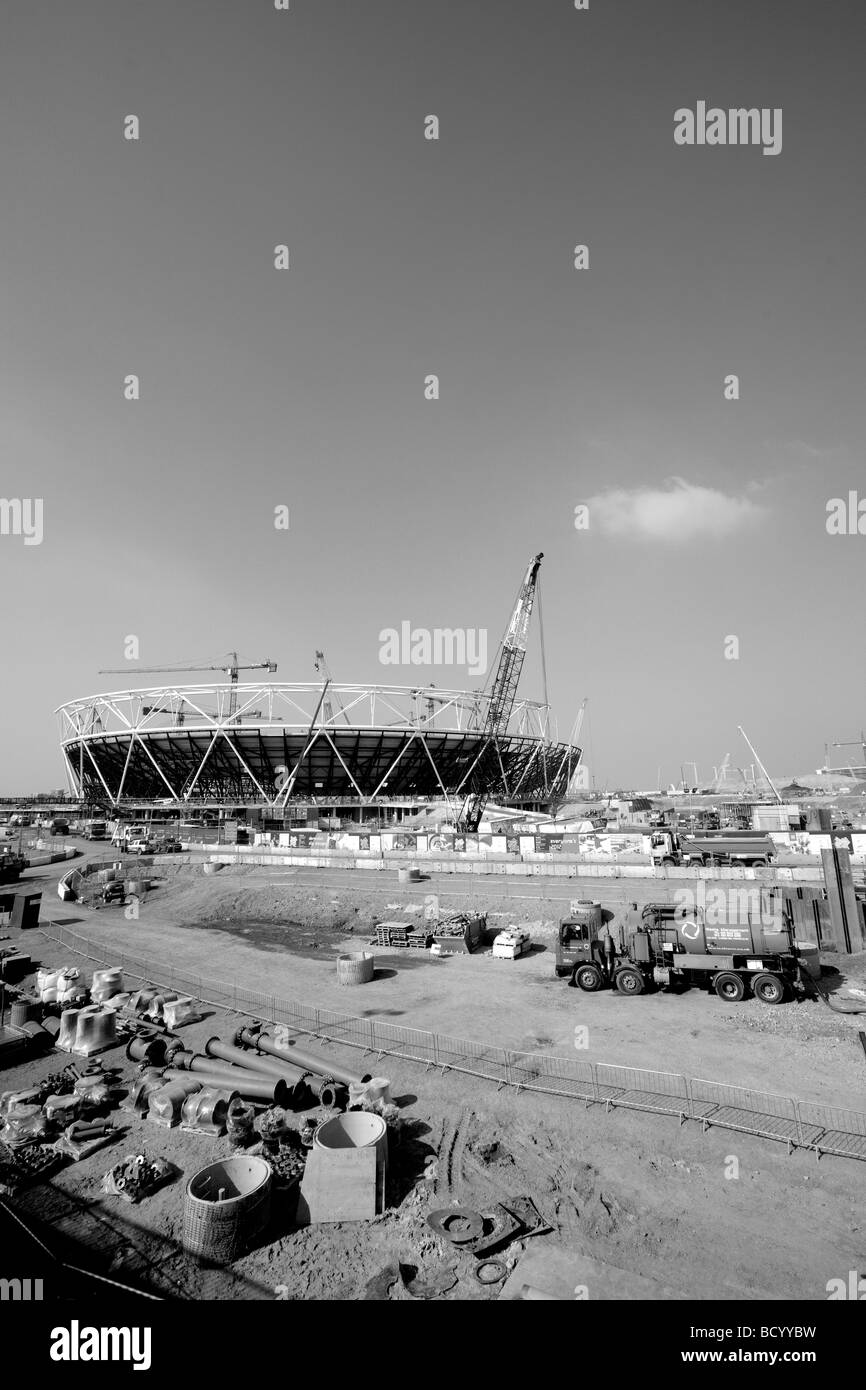 Le stade olympique de Londres 2012 en construction Mai 2009 Banque D'Images