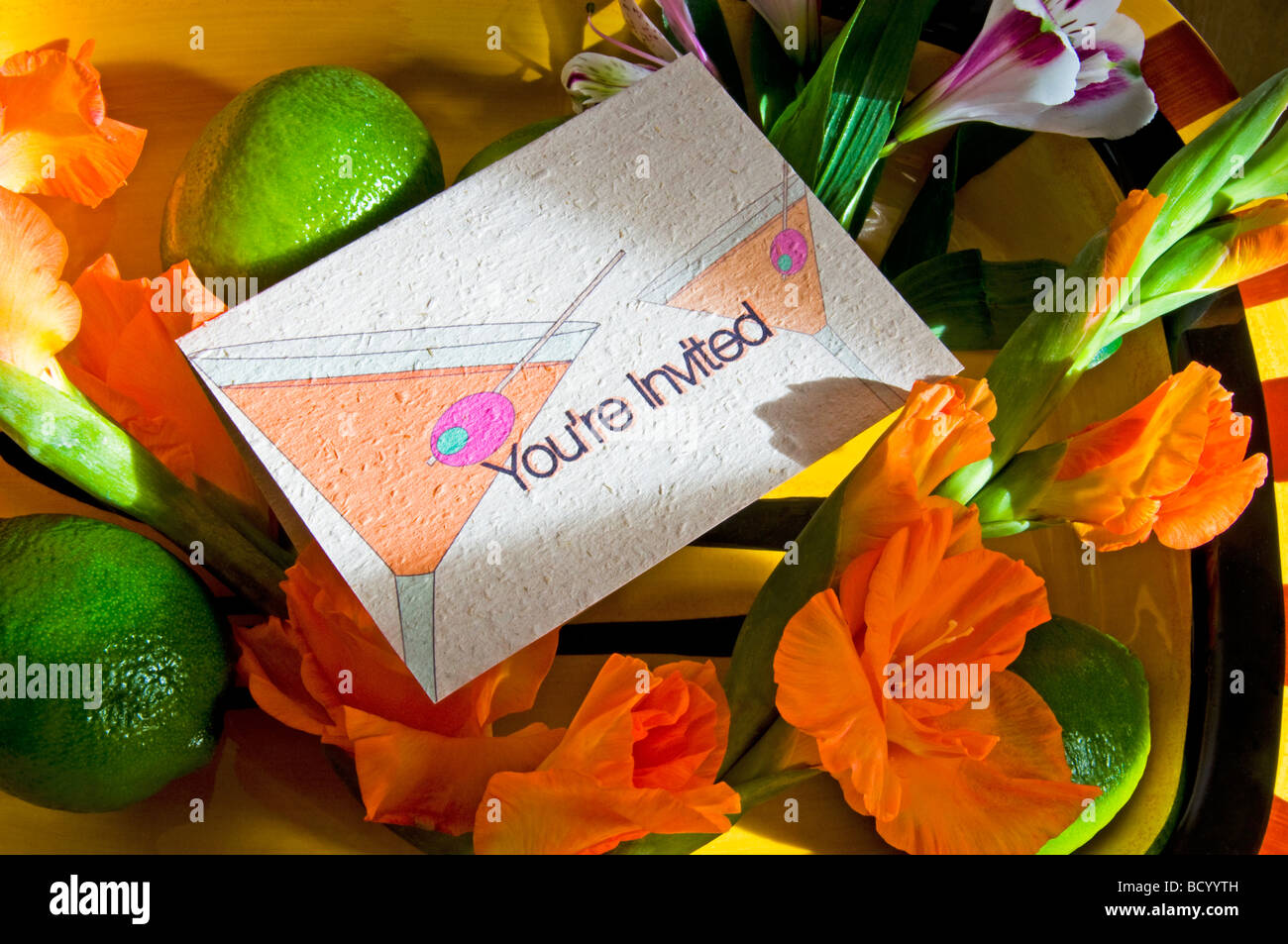 Invitations cartes de vœux papier plié Banque D'Images